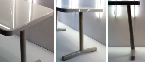 Tafel van MDF, hoogglans gespoten.